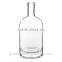 food grade round sealed transparent 750ml whisky glass bottle