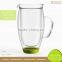 Double Wall Heat Resistant Glass Jug with Silicone Cap
