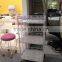 Portable manicure furniture cabinet with movable stool inside for Nail Salon TKN-2992