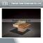 modern beige travertine marble living room coffee table with glass top