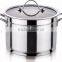 Stainless steel soup pot with right angle