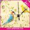 Vintage Design Decorative Bird Large Round Resin Wall Clock