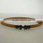 Wholesale Adjustable Flower Pattern Buckle Sex Women Lady Thin PU Waist Belt