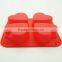 11193 Top Quality Silicone Flexible 4 Cavity Heart Shaped Soap Molds