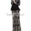 latest clothing designs Evening Abaya Tight Sleeve Lace Blouse Maxi Skirt 2 Pieces Suit Abaya