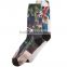 Printing colorful sport man custom socks