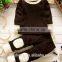 Wholesale Long Sleeve Latest Embroidery Designs Suits Baby Plus velvet thicker autumn and winter pajamas