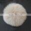 Myfur Beige Color Real Fox Fur Pom Pom Wholesale Detachable Hat Accessory