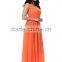 Women Chiffon V Neck Sleeveless Cocktail Party Evening Gown Long Dress