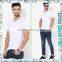 Basic Style Soft Pure White V Neck T-Shirt for Men