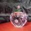 high quality quality crystal Pink colour apple model for wedding gift