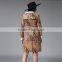 B40991A 2017 new fashion women clothing suede long printing coat
