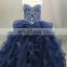 ED Bridal Factory Custom Made Navy Blue Ball Gown Tulle Quinceanera Dress
