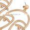 New Exaggerated Facial Hollow big Human Face Dangle gold Earrings IN STOCK!
