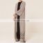 2017 Latest Design Burqa Muslim Girls Clothes Open Front Cardigan Abaya Grey Color Kimono With Lace Hem