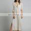 High quality Muslim woman wear, high low cotton long sleeve dress design