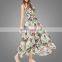 New Design Fancy Women Summer Dress Floral Printed Women Maxi Long Dress