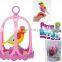 Funny B/O singing parrot sound control singging bird toys