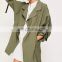 Latest fashion Army green parka overcoats woman parka