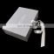 Quality Touch Printing Matt Ribbon Folding Light Grey Sweater Box With White Ribbon