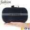 CR Europe designer developed and approved irregular surface straw pattern metal frame long chain silver color ladies clutch bags