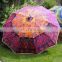 garden umbrella big size Vintage Garden Umbrella Patchwork Embroidery Cotton Yard Patio Sunshade Parasol Umbrella wedding decor