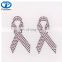 custom ribbon breast cancer iron on transfers patches ribbon lapel pin