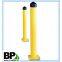 yellow painted in ground.surface mounted road bollard