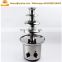 Stainless steel double tower chocolate fountain machine, chocolate fountain machine price