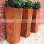 Rectangle Corten steel planter pot for hotel decor