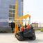 Hydraulic power highway guardrail post installation crawler mounted pile driver