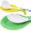 1pc Silicone Spoon Rest Heat Resistant Utensil Spatula Holder Tray Placemat Spoon Utensil Rest Cooking Tool Kitchen Tools D3