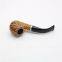 140 mm Length wooden resin short tobacco pipe with marble-pattern head for smoking