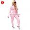 Autumn Jumpsuit European and American Women's Rompers Solid Color Long-Sleeved Zipper Jumpsuit