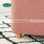 Excellent indoor pink  linen long bench stool furniture bench wlit legs