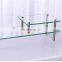 Hot sale clear tempered glass stainless steel tv stand design