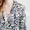 Tribal Print Linen 3/4-sleeved Blazer Fashion Jacket