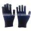 7G Dark Blue Color Anti Slip Cheap Knitted Double Side PVC Dotted Cotton Glove