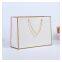 Gold stamp and full color printing shopping white paperboard paper bag for bakery shop gift packaging