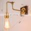 Japanese Style Brass Simple Wall Lamp Homestay Retro Wooden Ceiling Rose Metal Wall Lamps