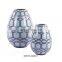 Blue White Porcelain Craft New Household Europe Ceramic Modern Flower Vase for Home Decor