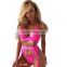 Lace Sexy Lingerie Female 2020 New Hot Sexy Underwear See-through Solid Bra Set Women Sexy Lingerie Three-piece Suit Nightwear