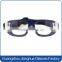 Trendy prescription dust protective safety glasses transparent blue frame basketball vollayball goggles