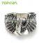 Topearl Jewelry New Design Fashion Stainless Steel Jewelry Eagle Wings Motorcycles Tire Biker Men Ring MER434