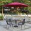 modern luxury outdoor sets patio rattan furniture folding dining table set rattan table and chairs set with umbrella