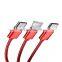 Multifunctional Stretch Double Pull Noodles One Pull Three Universal Three In One Mobile Phone Charging Cable USB Cable