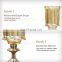Large Size Amber Luxury Metal Frame Glass Flower Vase