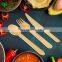 Yada Disposable Wooden Spoon Fork And Knife Sets Pack With paper Wrapped Individually Packed Disposable Cutlery