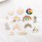 40pcs Mixed Enamel Rainbow Cloud Flowers Charms Beads DIY Earrings Bracelet Pendant Necklace Accessories For Jewelry Making