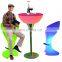 high top glowing set cocktail Led tables club nightclub bar chair party tables illuminated led light cocktail table